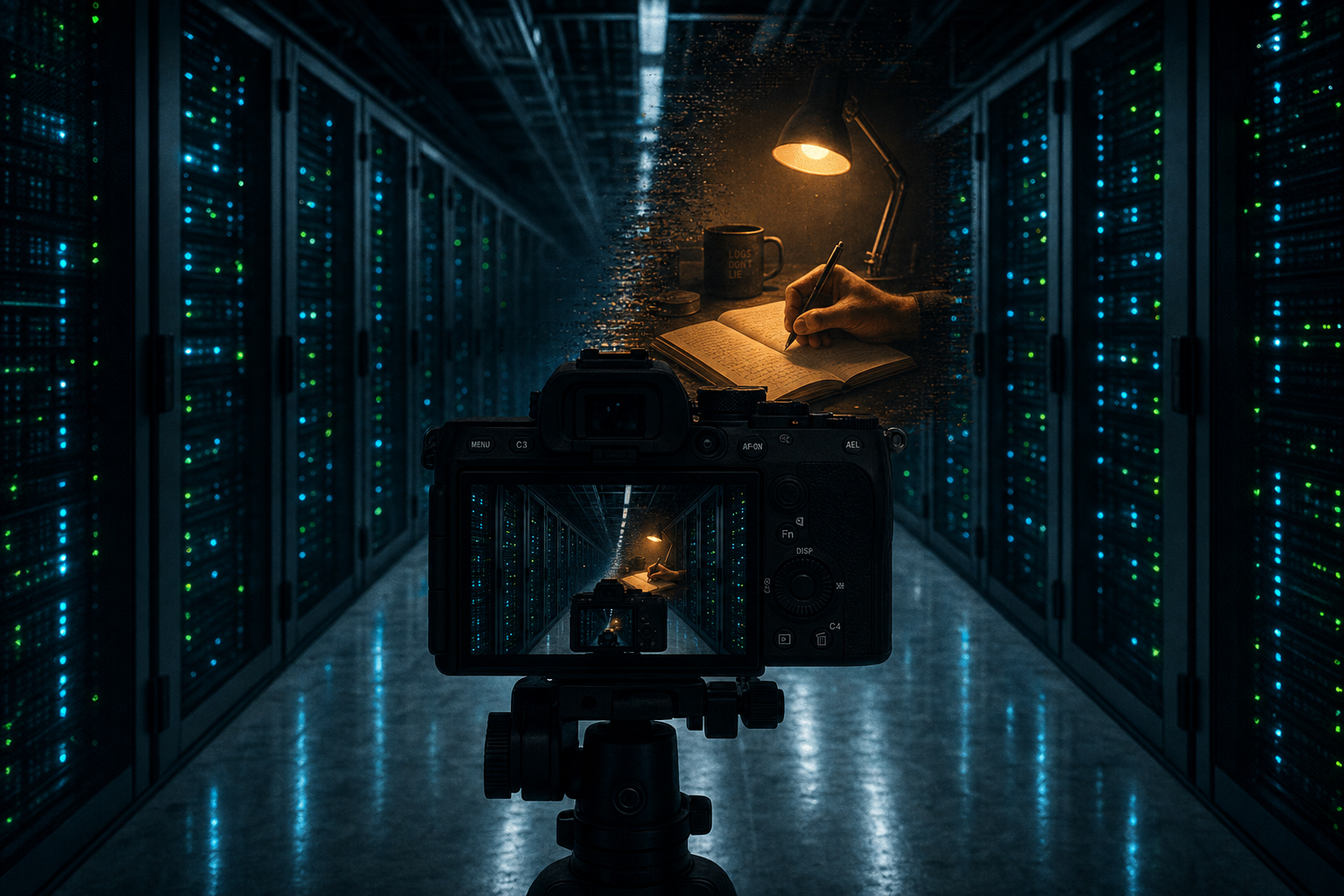 Camera in a Server Room at